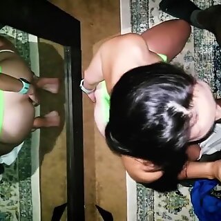Young Asian Mom's Panties Pulled Aside For Big Dick